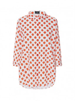 Camisa larga estampada