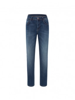 Pantalón vaquero elástico desgastado