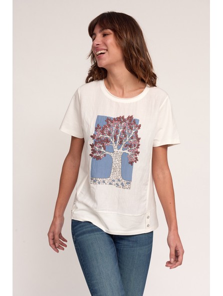 Camiseta estampado arbol