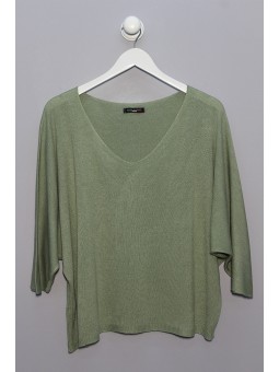 Jersey punto escote pico