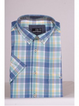 Camisa de cuadros manga corta
