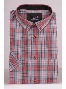 Camisa de cuadros manga corta